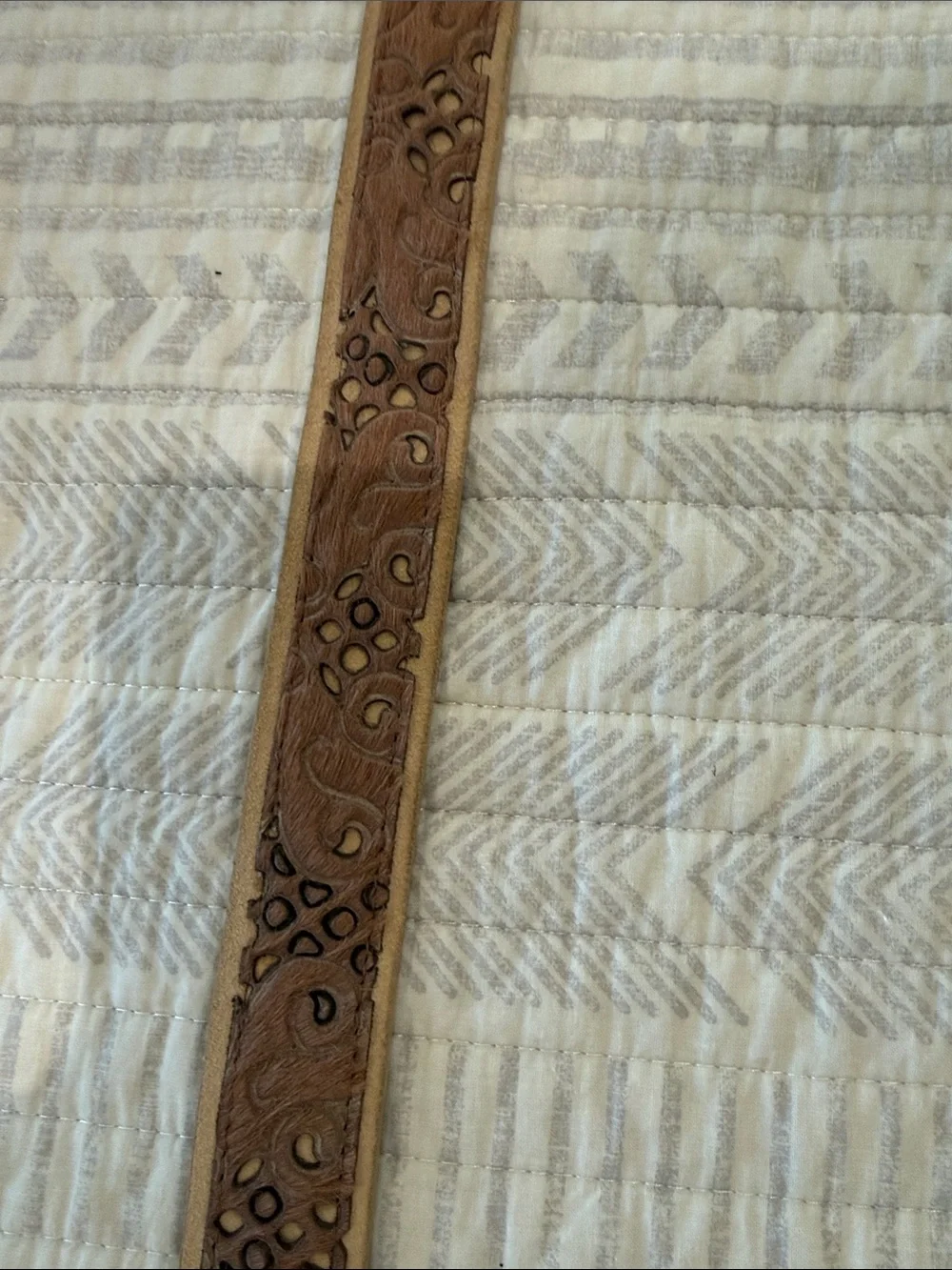 Streets Ahead Tan Leather / Hide Belt with Distressed Turquoise Buckle